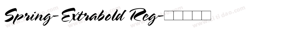 Spring-Extrabold Reg字体转换